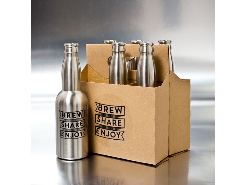 Brew Share Enjoy Stainless Steel Bottles - Six Pack
