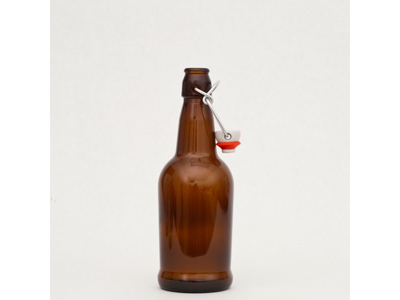 EZ Cap Bottles w/ Swing Tops - 16 oz. Brown