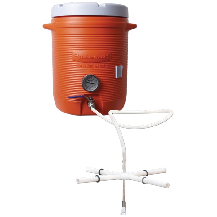 10 Gallon Cooler Hot Liquor Tank With Thermometer