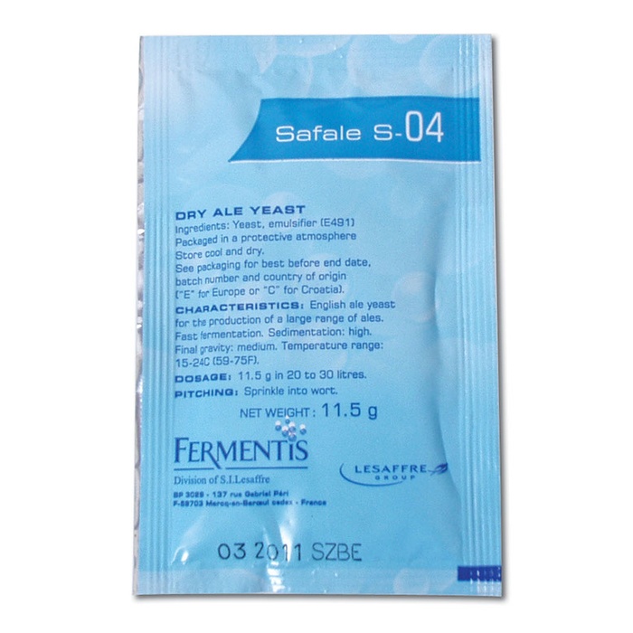 Dry Yeast - Safale S-04 (11.5 g)