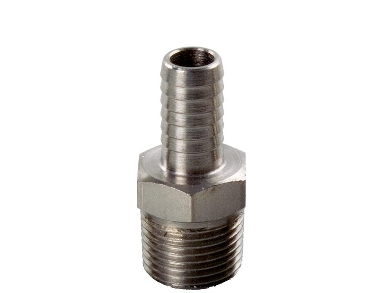 Male Stainless 3/8" NPT x 3/8" Barb