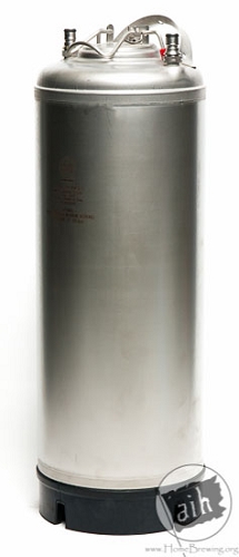 NEW 5 Gallon Cornelius Keg Single metal handle (Ball Lock) (Rubber Bottom)