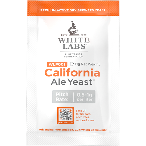 White Labs WLP001 California Ale Yeast | Premium Active Dry Brewers Yeast
